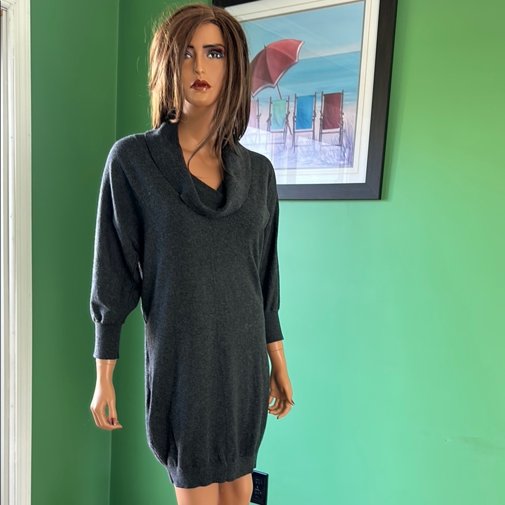 🩶🩶EUC Express Gray Dolman Sleeve Sweater Dress🩶🩶